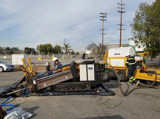 Advancing Drill Rods at an Angle. (Courtesy of Ellingson-DTD)